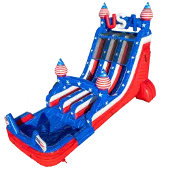 18FT USA Dual Lane Waterslide