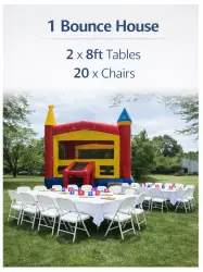 Bounce House Party Package + (Seats up to 20)