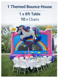 Themed Bounce House Party Package (Seats up to 10)